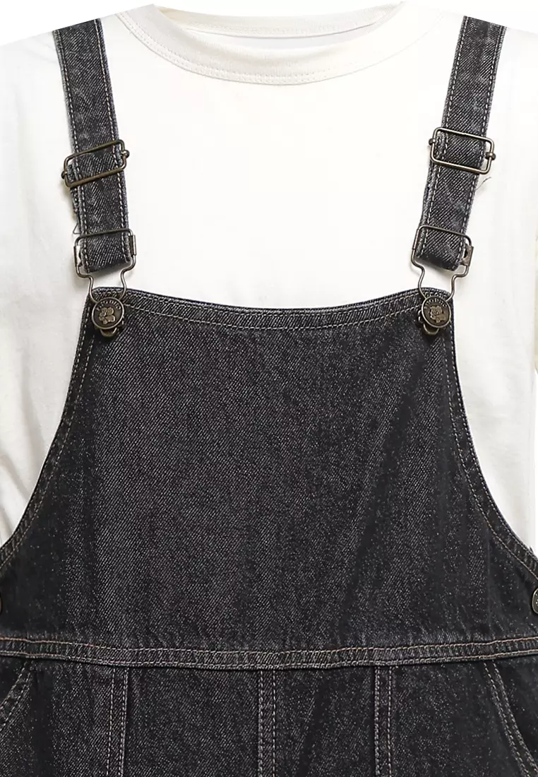 Pito Dito Girl Louvre Overall Celana Midi Anak Hitam