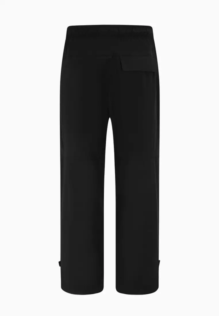 Calvin Klein Jeans TWO TONE PARACHUTE PANT - Trousers - black grey/black 