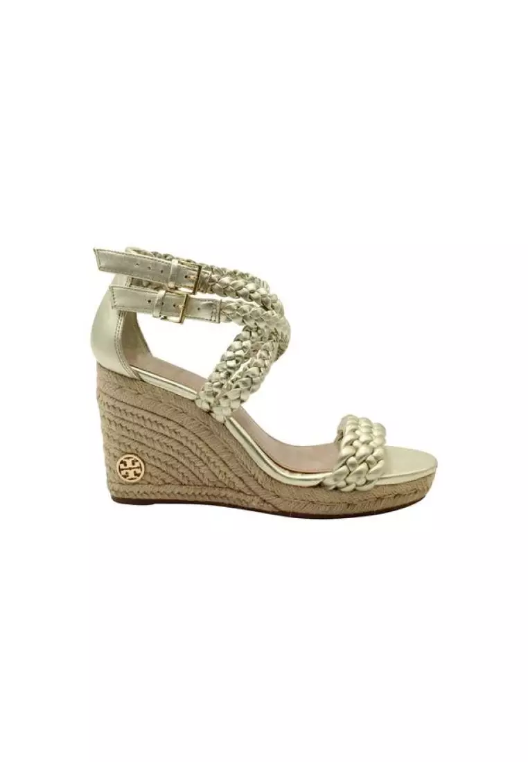 Buy TORY BURCH Pre Loved TORY BURCH Golden Braided Wedges Online