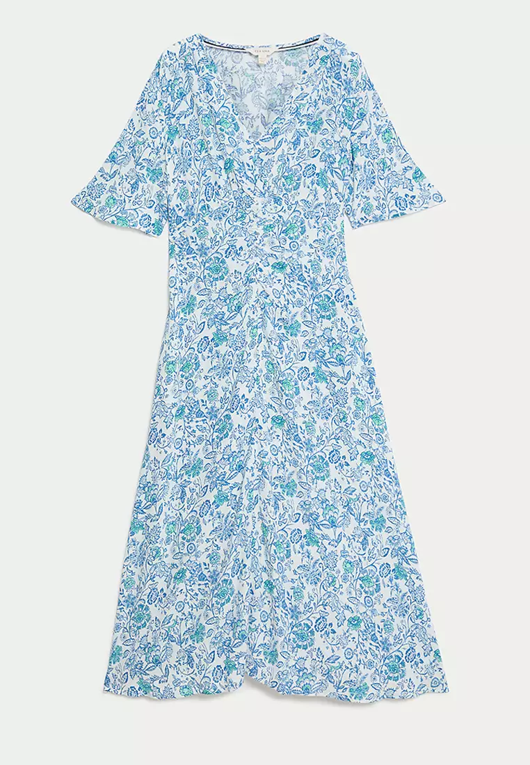 Printed Midaxi Tea Dress