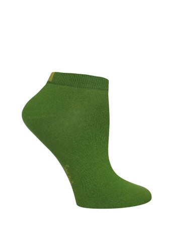 SOXGALERI green Anti-Bacterial Cotton Sneaker Socks for Women 25CBBAAD60BF8DGS_1