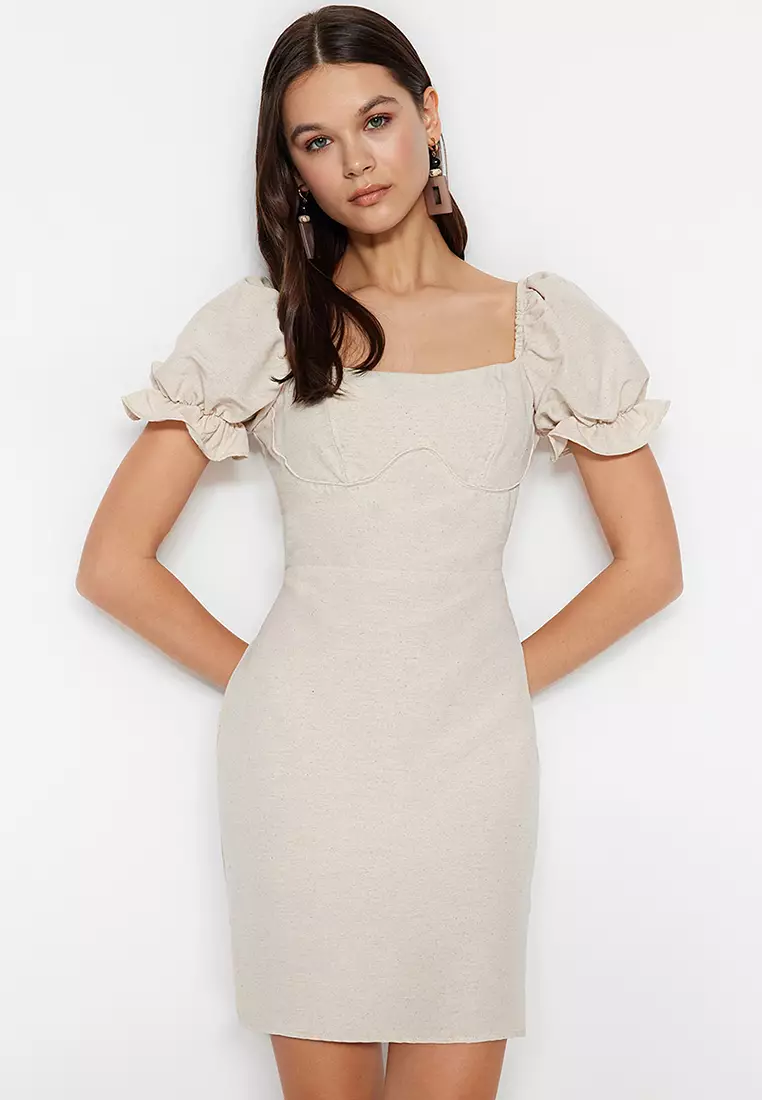 Buy Trendyol Puff Sleeve Mini Dress 2024 Online ZALORA Singapore