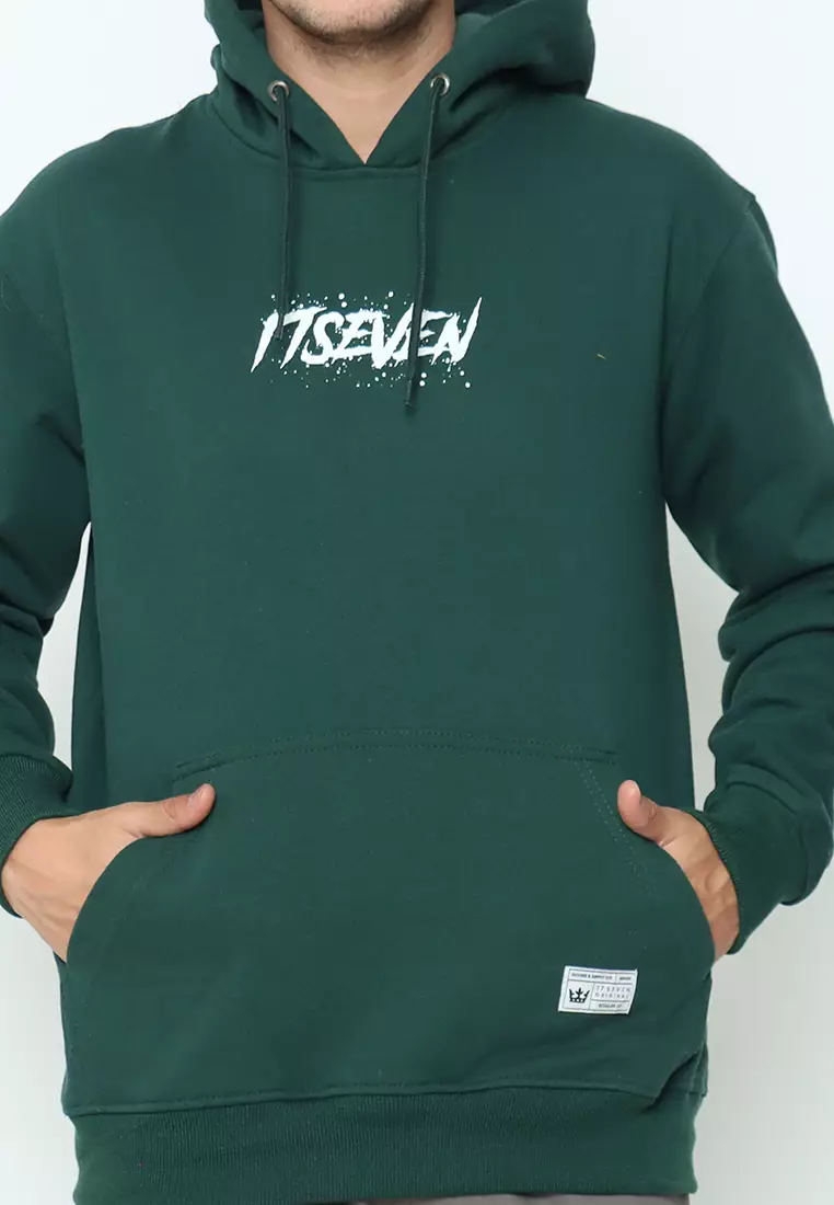 17SEVEN Hoodie Sablon Pria 0182-SCRACH-GRN
