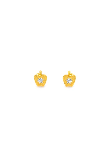 MJ Jewellery white and gold MJ Jewellery Apple Gold Earrings S145, 916 Gold 7A526AC34BD3E8GS_1