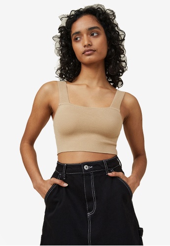 Cotton On Fun Square Neck Cami Top | ZALORA Philippines