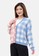 MKY CLOTHING pink and blue and grey Gingham Cardigan in Pink 91928AA17914ACGS_2