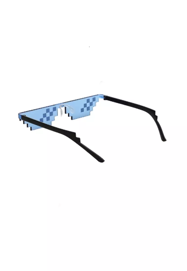 Mackenzie Kacamata Model Pixel Minecraft Mosaics Thug Life UV Protection Material Polycarbonate ORIGINAL - Blue