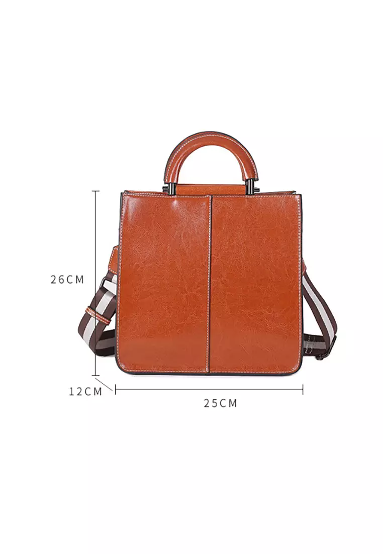 Women's Retro Cowhide Leather Shoulder Bags Tote Bags