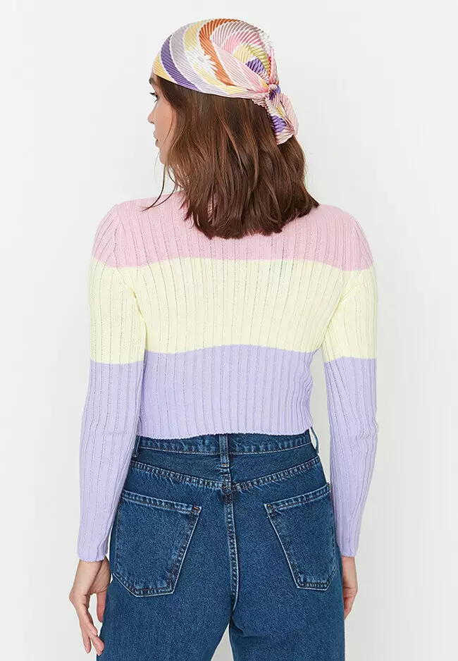 Colorblock on sale knit pullover