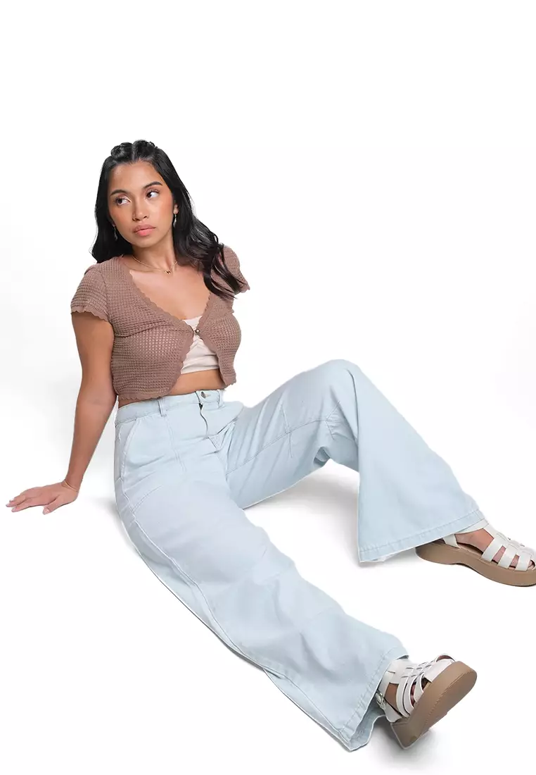 High Rise Super Wide Denim Jeans
