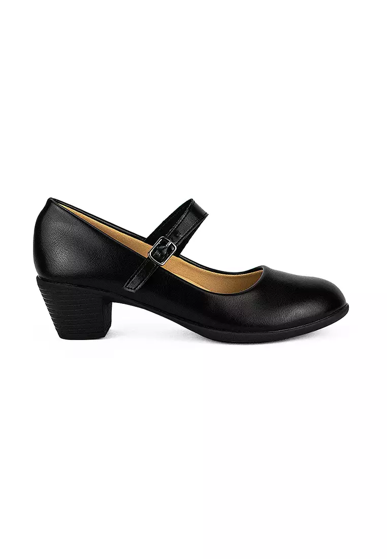 Women's College Pumps Shoes LW 24123 Black C31 C41