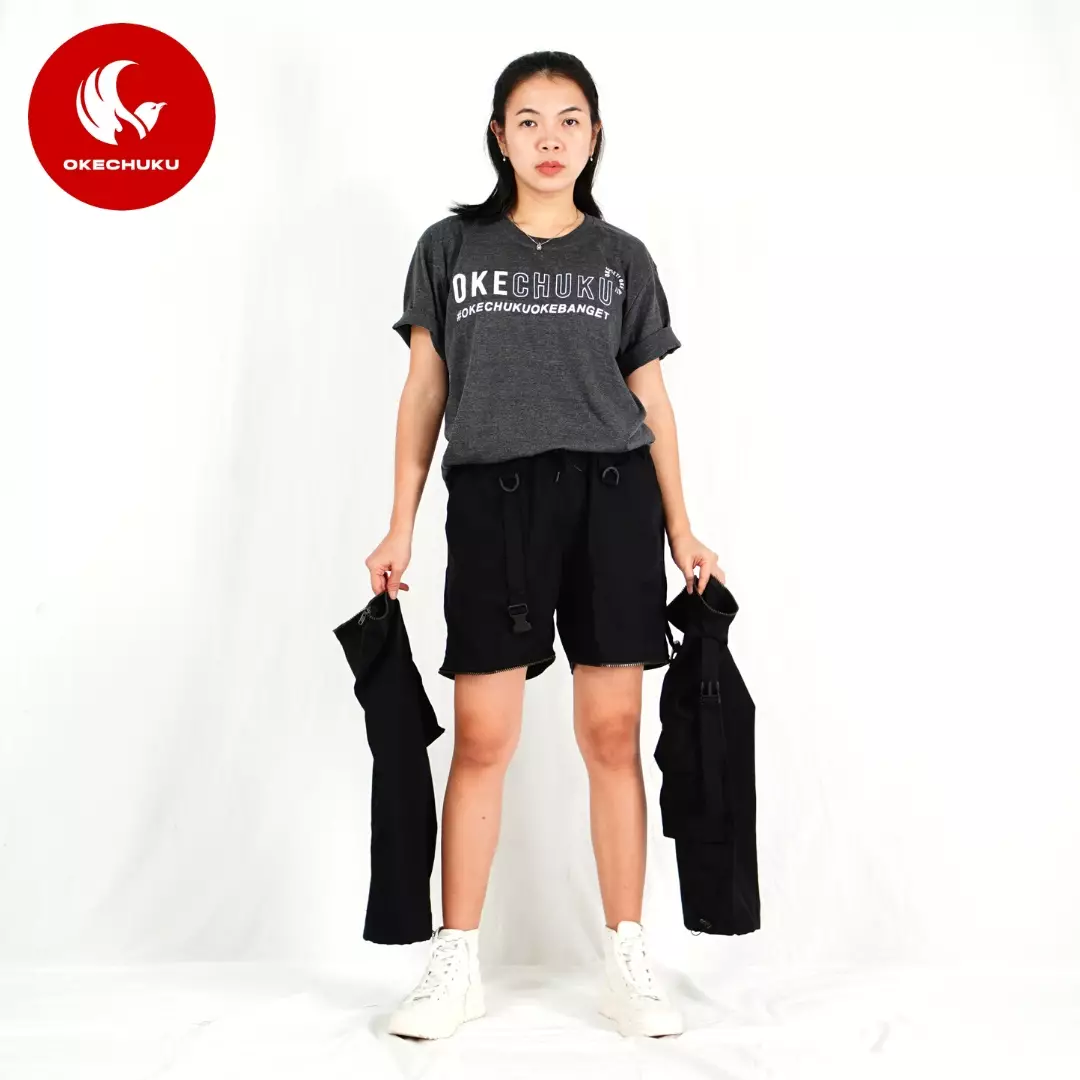Okechuku JUSTINE Celana Cargo Panjang Pendek Celana Wanita Streetwear