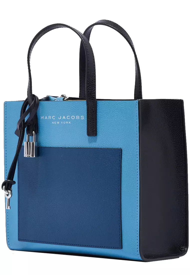 Mini Grind Colorblock Leather Tote Bag in Blue Heaven Multi M0016132