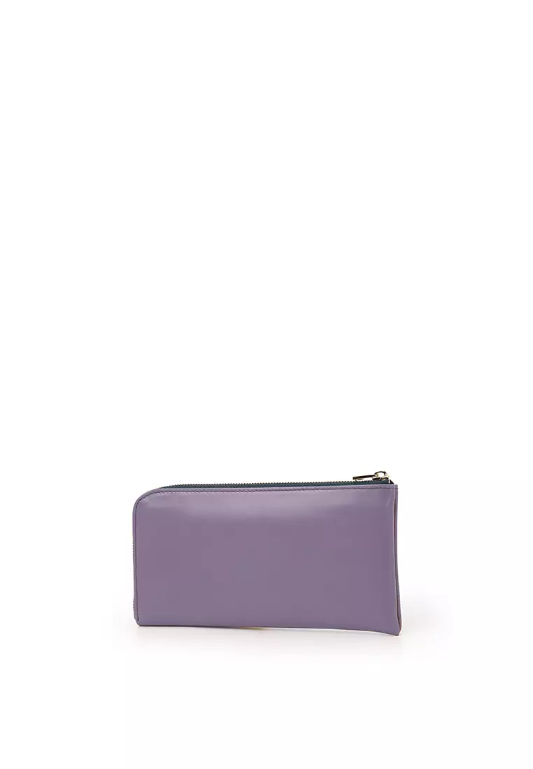 L-Zip Long Wallet - Dark Lilac