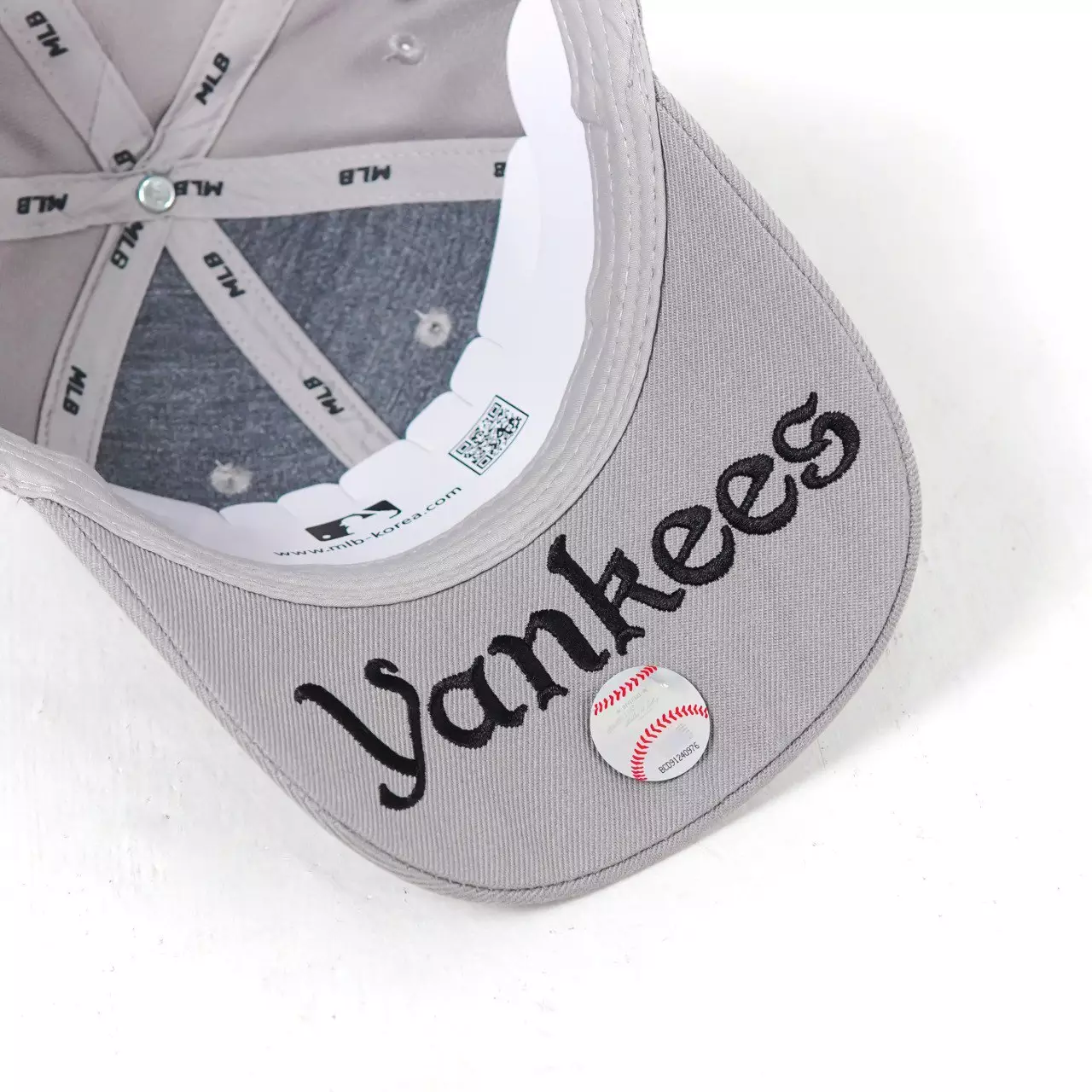 Topi MLB NY YANKEES OUTLINE WHITE BLACK GREY CAP 100% ORIGINAL