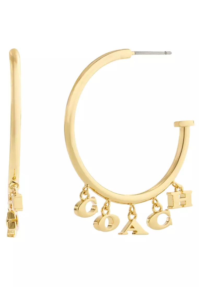Charms Hoop Earrings - Gold CCU64