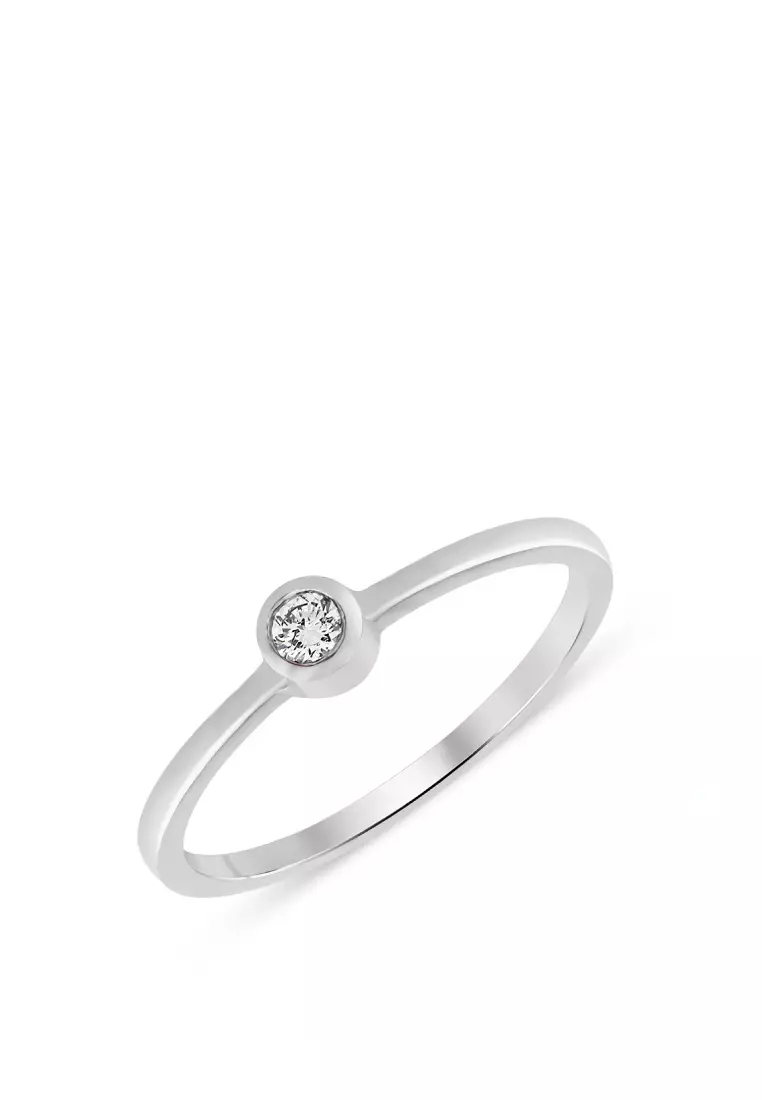Dainty rings shop white gold