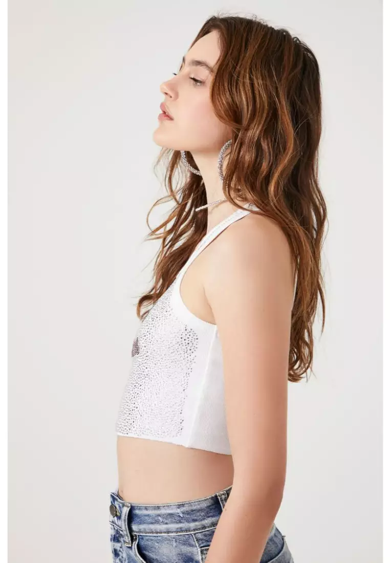 Forever 21 cheap rhinestone top