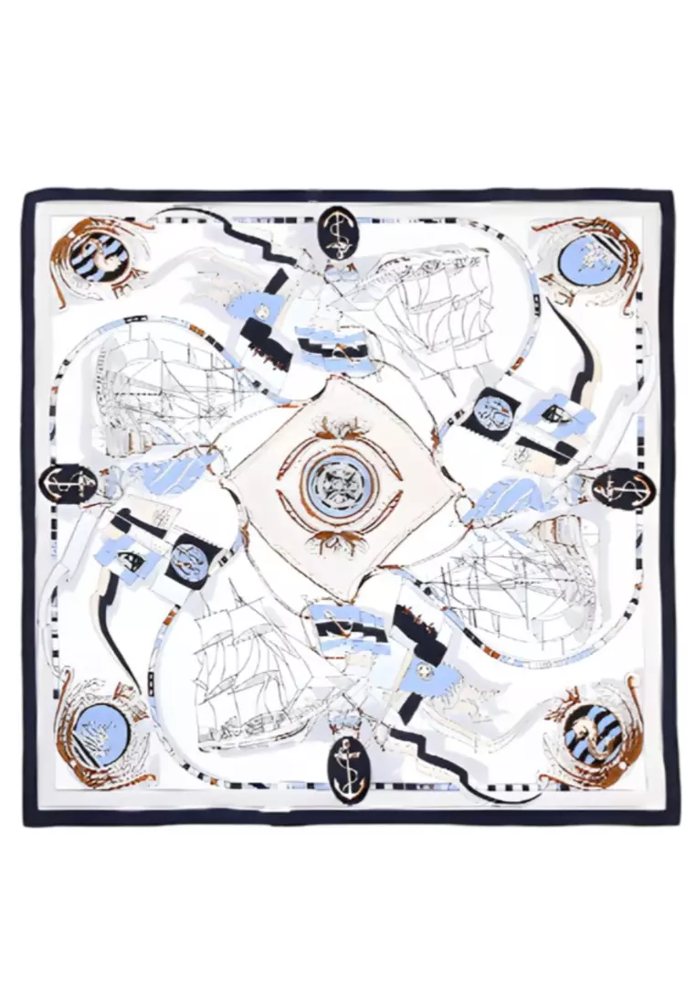 Luxury Silk Ladies' Large Scarf, Sun-Proof Crepe Satin, Premium Souvenir.