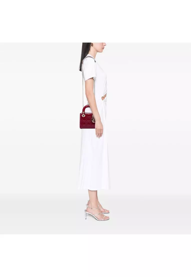 Pre-Loved Dior Mini Patent Cannage Lady Dior