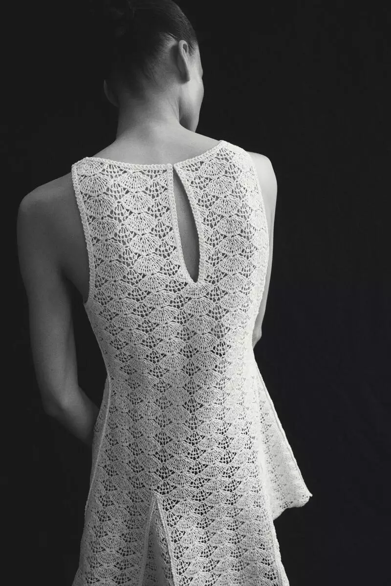 Buy H&M Godet-pleated crochet-look dress 2026 Online