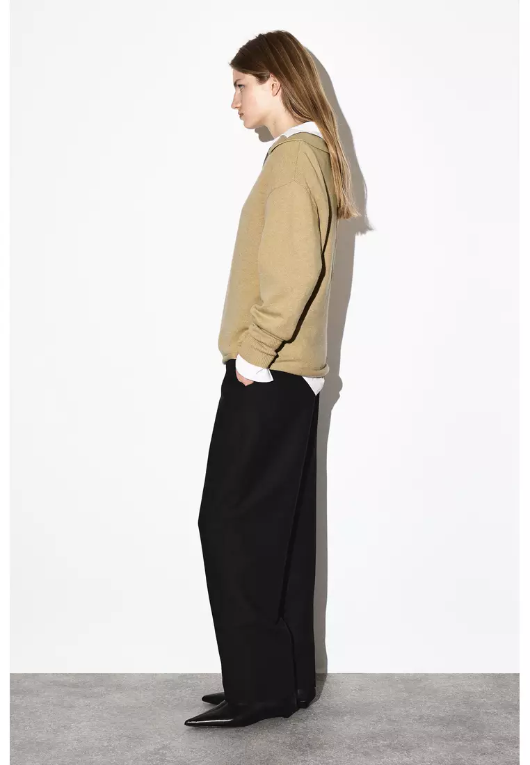 MERINO WOOL POLO JUMPER