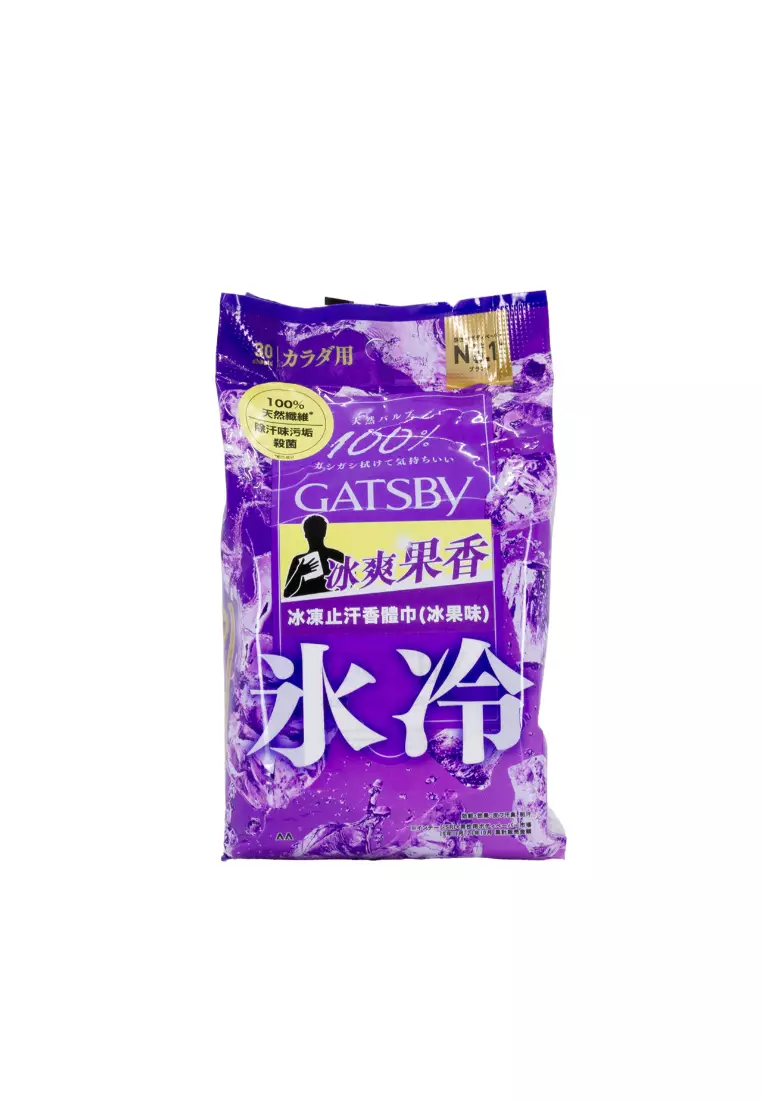 Gatsby Ice-Type Deo Body Paper Ice Fruity (30PCS)