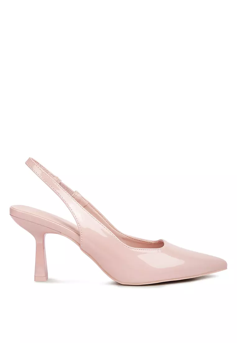 Discount on London Rag  shoes - SKU: Light Pink Pointed Toe Kitten Heel Sandals