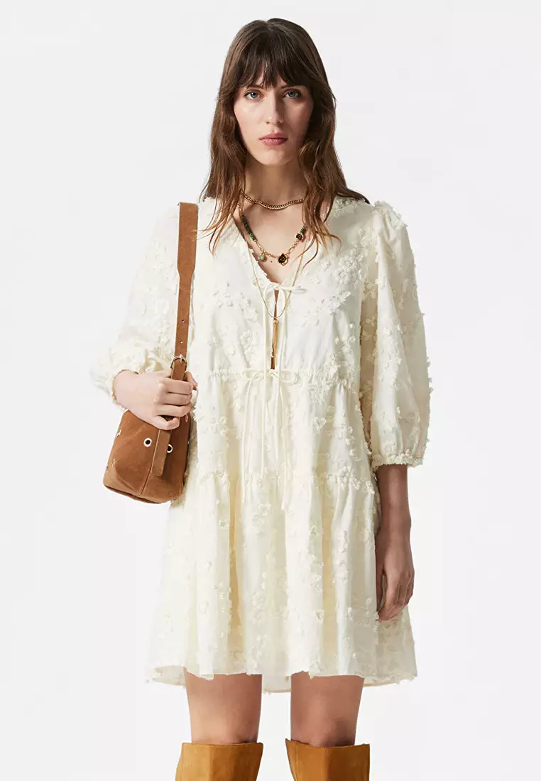 Embroidered Mini Dress