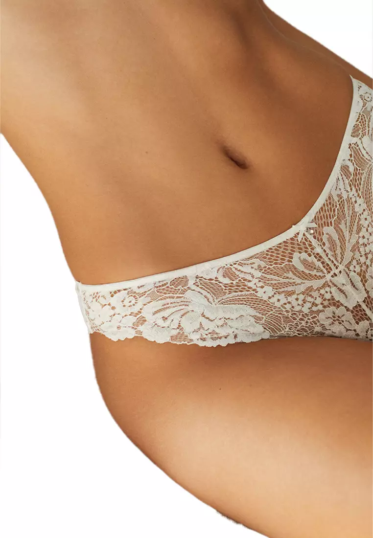 Buy women'secret Classic White Microfiber and Lace Panty 2024 Online