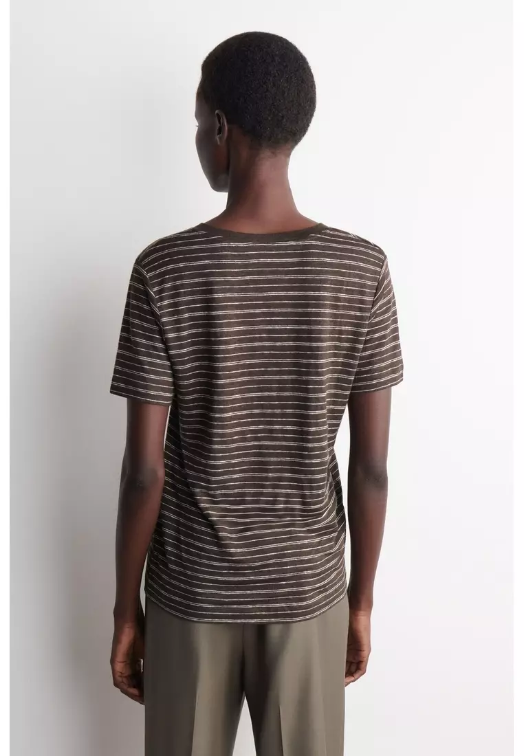 V-NECK LINEN T-SHIRT