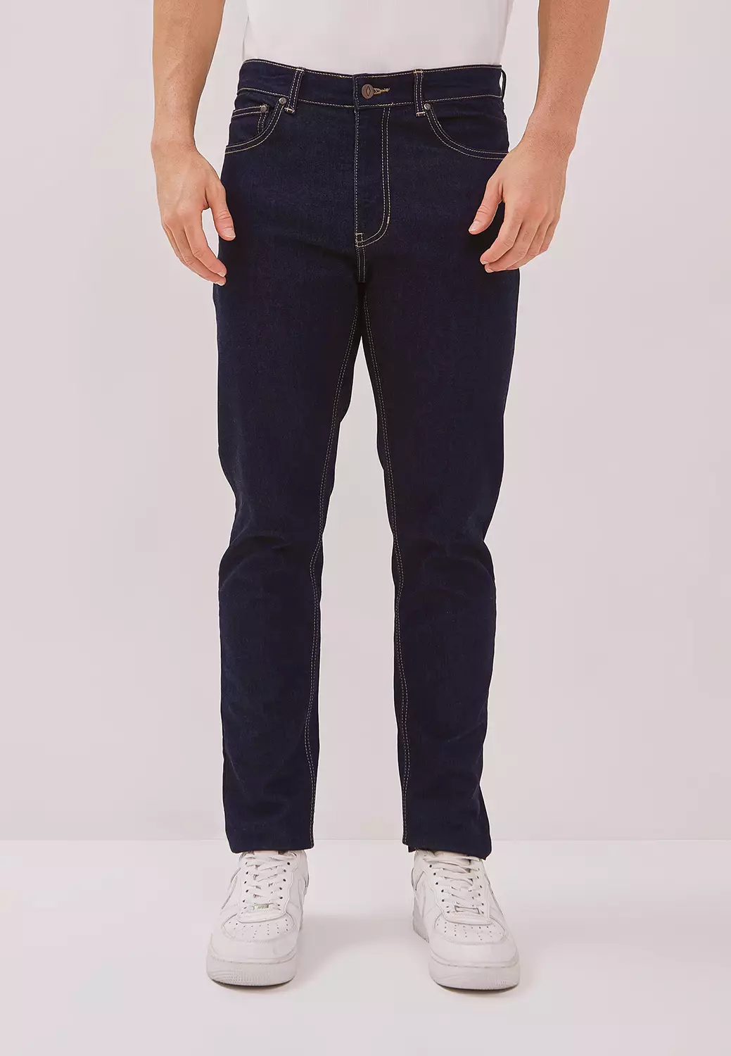 Jual DUST DUST Celana Slim Jeans Dinata Dark Blue (DM.3729) Original ...