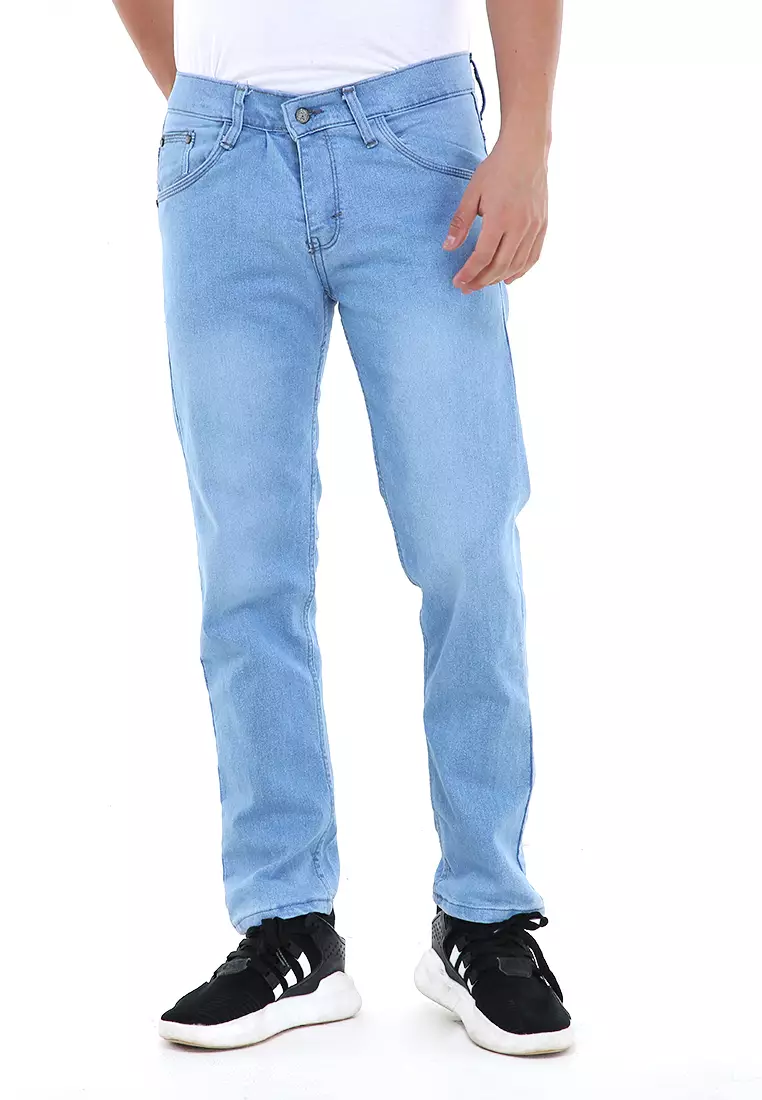 Locko Celana Panjang Denim Pria Style Casual Long Pants Material Jeans ORIGINAL - Ice