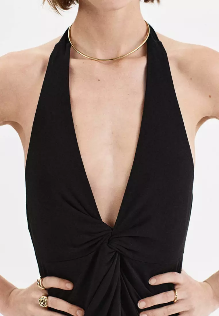 mango black halter dress Buy Draped 2026 Online festive home decor