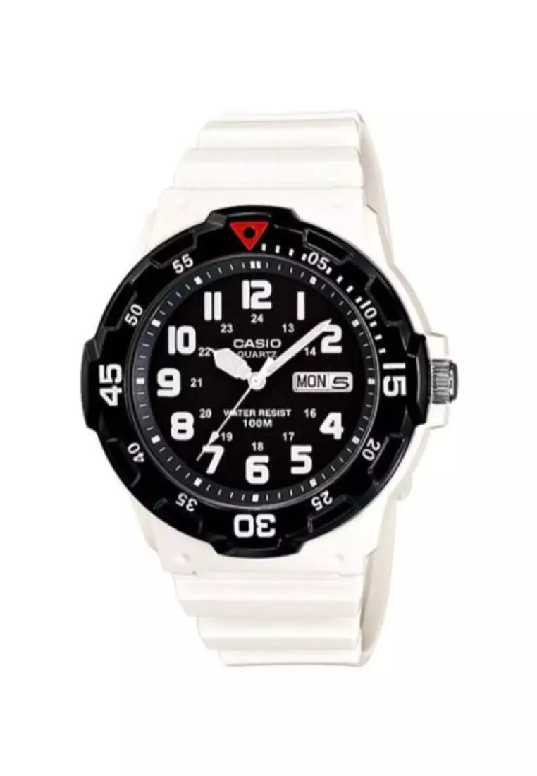 Casio men's sales white watch