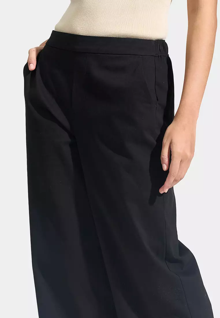 Cozy: Pull Up Straight Leg Trousers