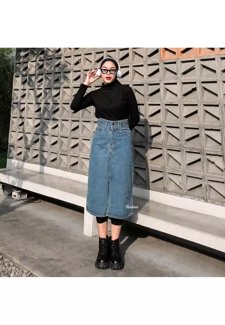 Highwaist Rok Jeans Panjang 981 SEVENTY