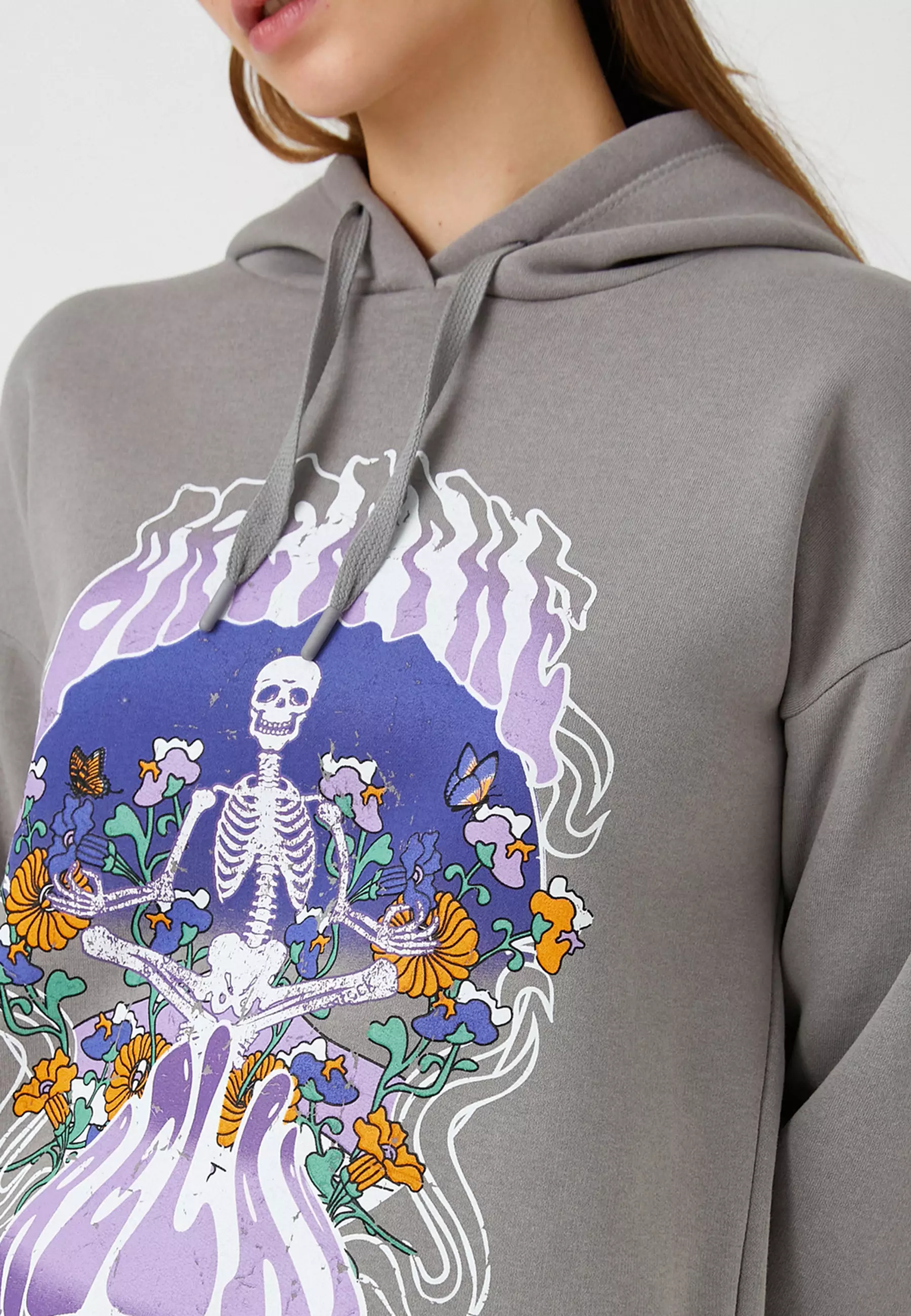 Printed Hoodie with Fleece Inside