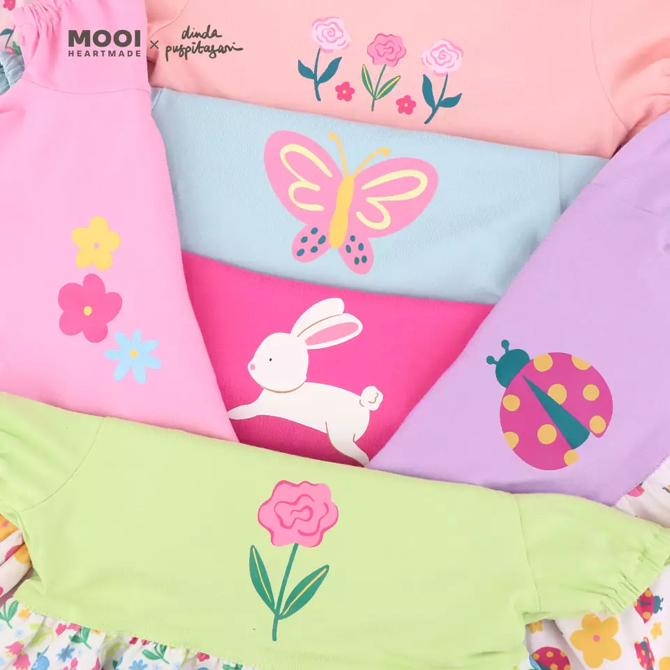 Mooi X Dinda Puspitasari Dress Anak Perempuan Mely Dress - Light Blue