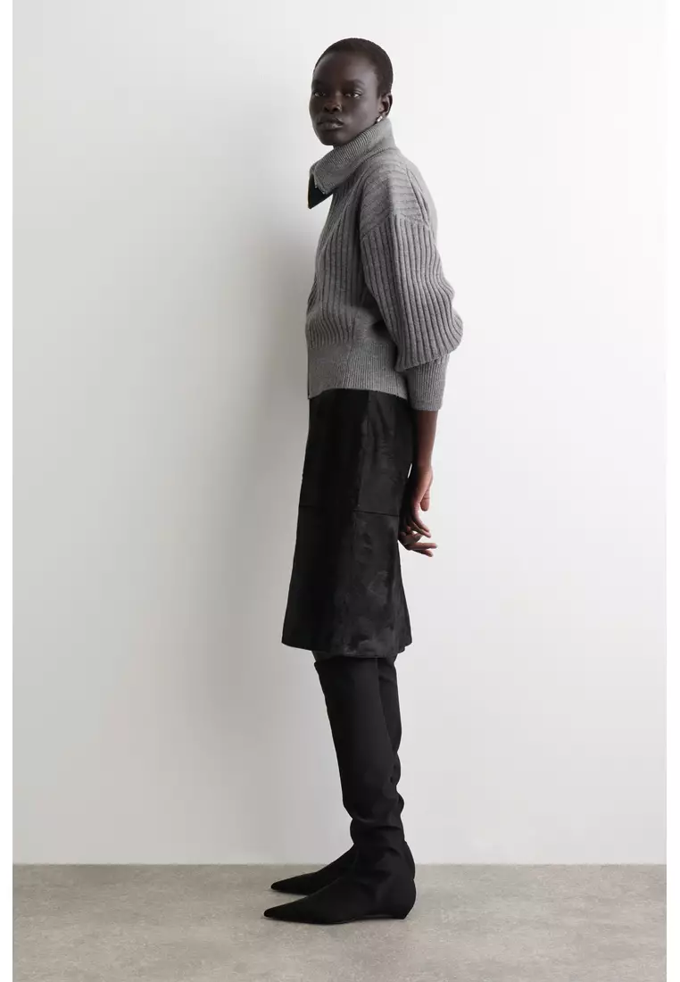 RIBBED MERINO WOOL JACKET