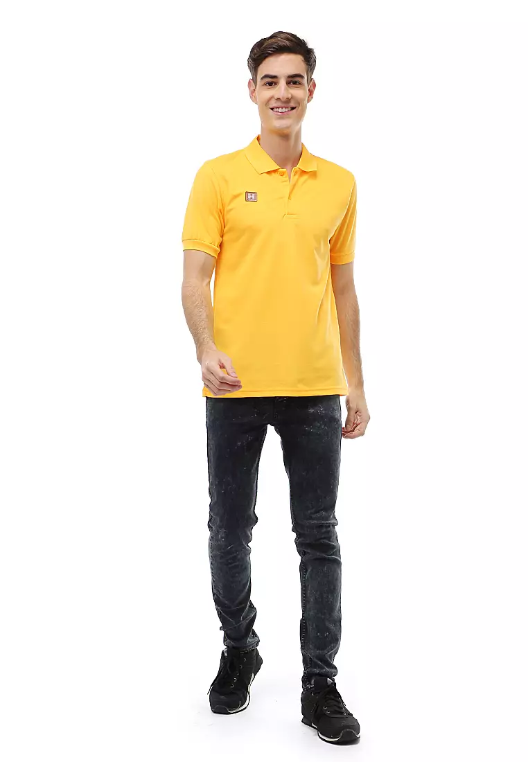 Jack Atasan Formal Pria T-Shirt Kaos Polo Polos Lengan Pendek Material Cotton ORIGINAL - Yellow
