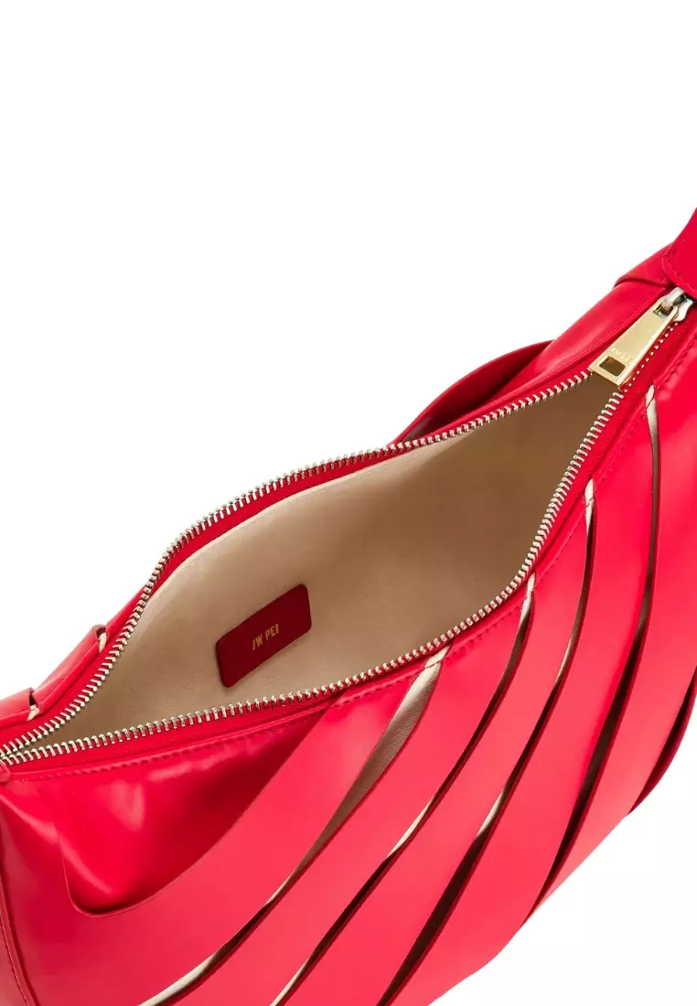 Jana Hollow Out Shoulder Bag - Red
