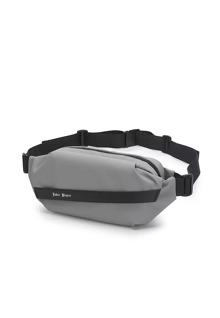 Men's Waist Bag / Belt Bag / Chest Bag (Tas Pinggang / Tas Dada Pria) - Abu-Abu