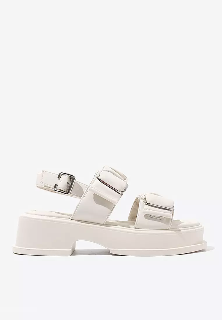 White chunky hot sale platform sandals