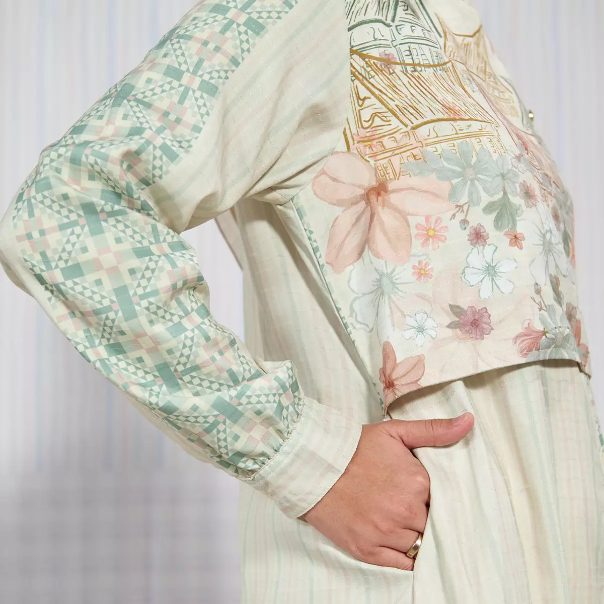 [Raya Collection] ZM Zaskia Mecca - Benita Gamis Wanita Cream - Jejak Teduh Huta - Koleksi Ramadhan Series