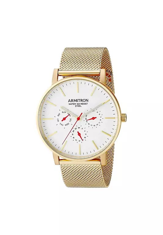 Gold Stainless steel Mesh Bracelet Analog Watch AR-20/5300WTGP