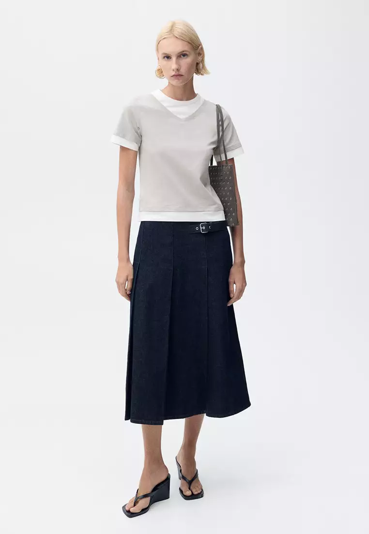 Contrasting Cotton-Blend T-Shirt