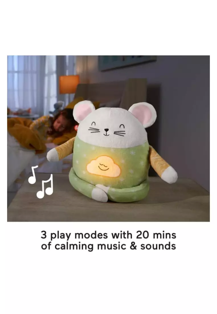 Fisher-Price Meditation 7.87" Mouse Stuffed Animal With Soothing Sounds
