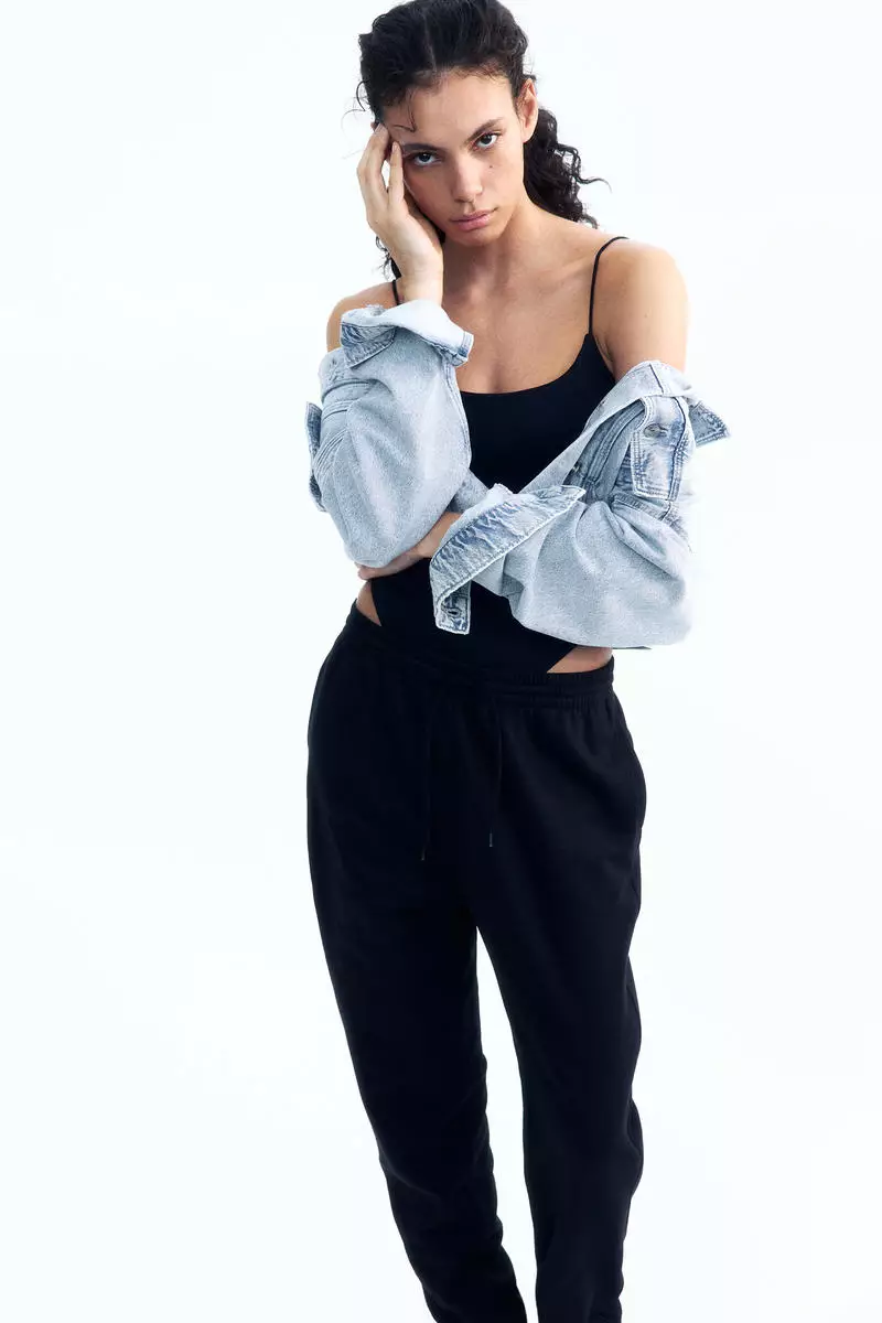 High-waisted joggers