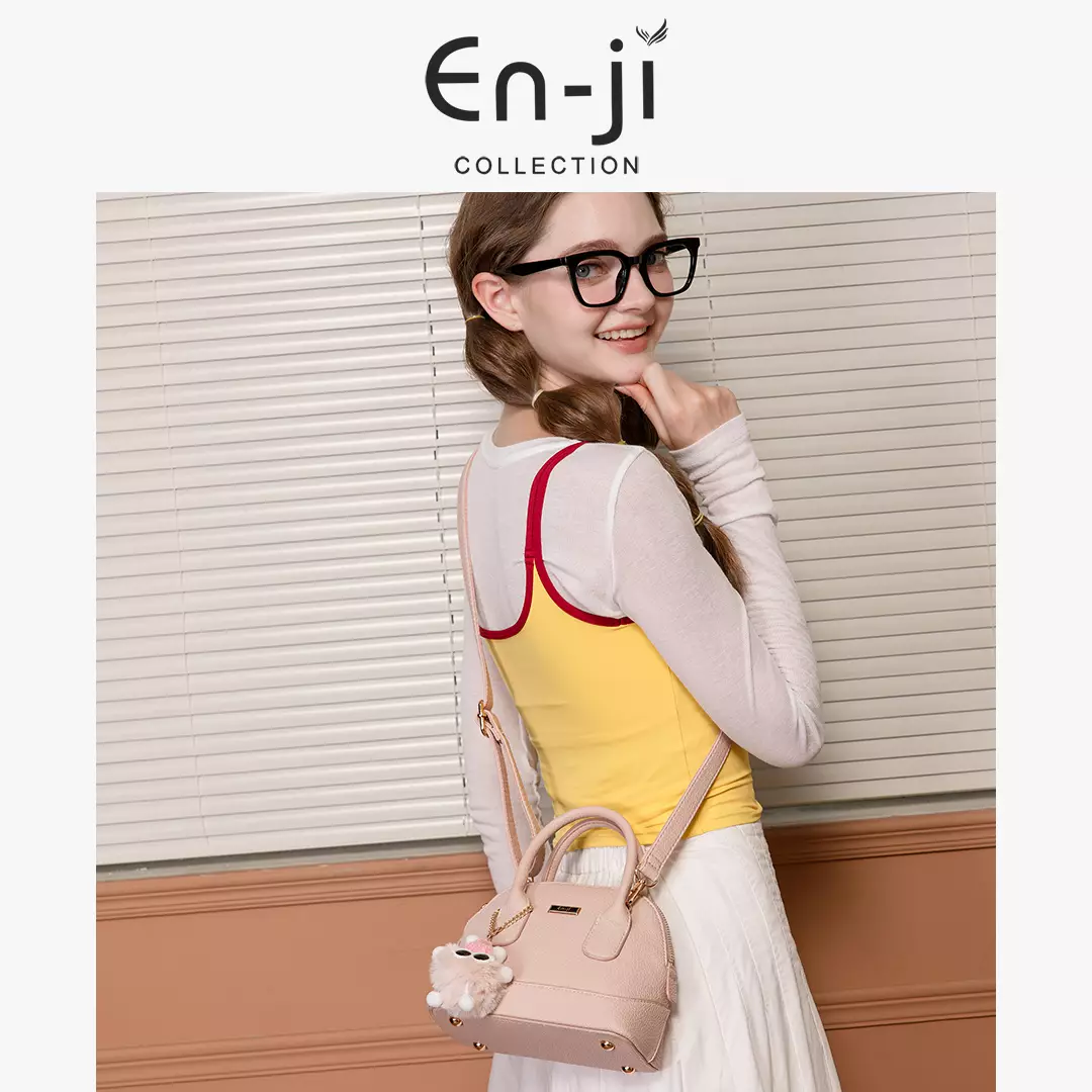En-ji Jiumi Slingbag Wanita Warna Jenniepink